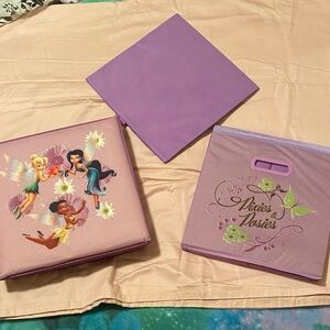 Purple Fairy-Themed Collapsible Storage Cube